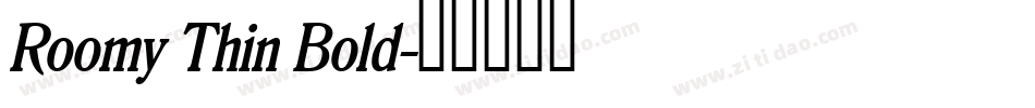 Roomy Thin Bold字体转换